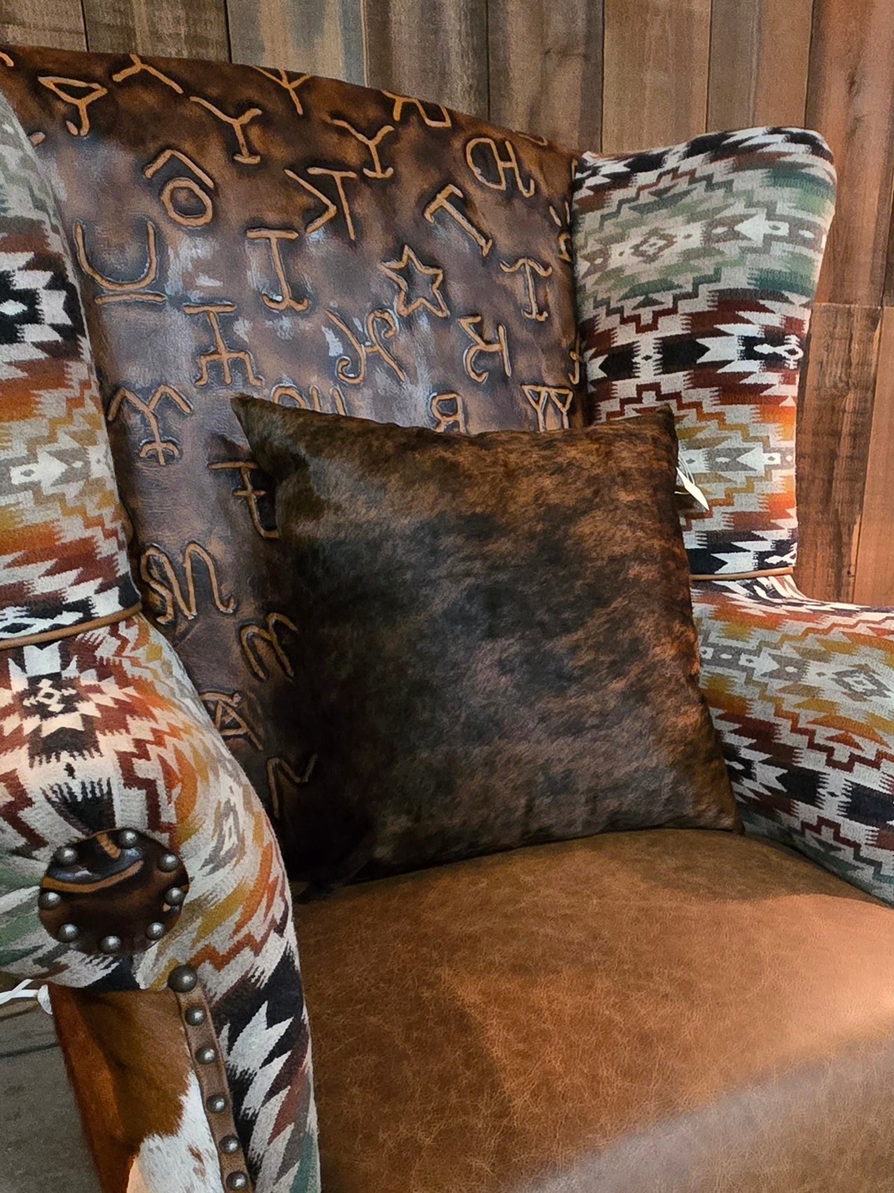 Cowhide Pillow 16"x16"