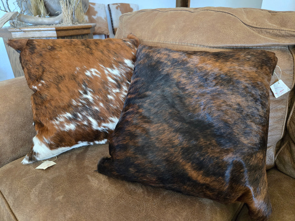 Cowhide Pillow 16"x16"