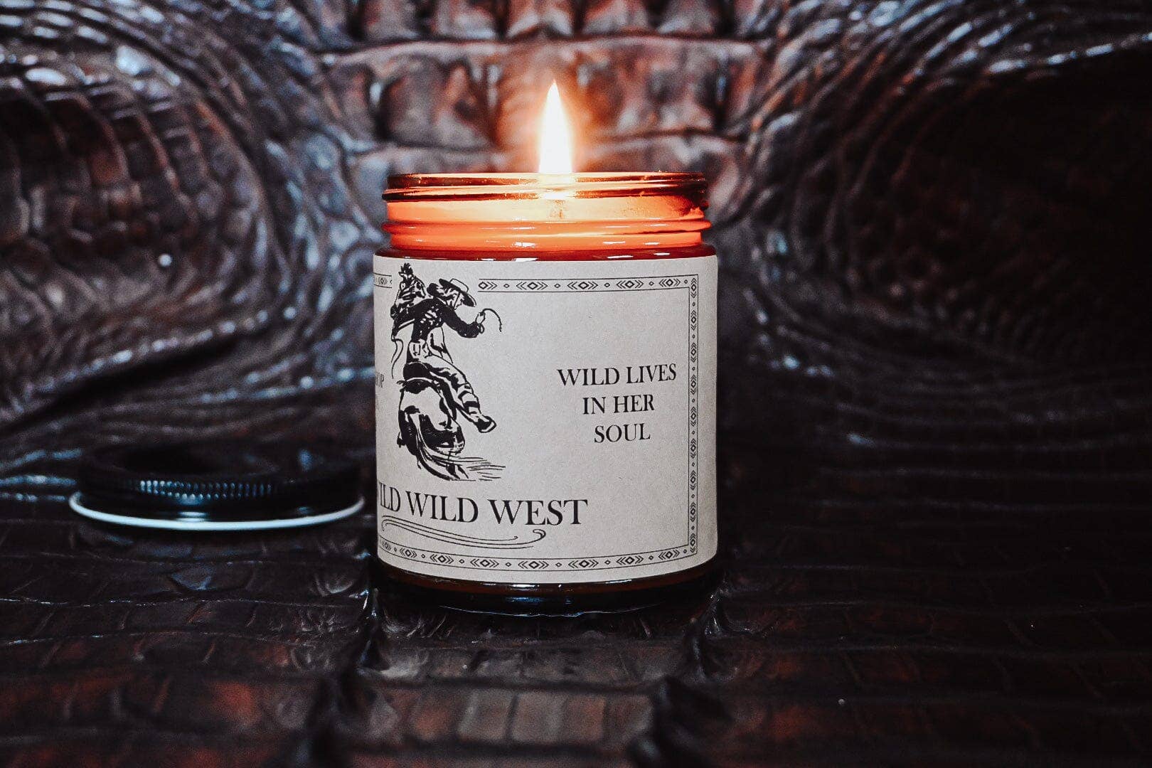“Wild Wild West” Amber Soy Candle | Western Candle: 8 oz