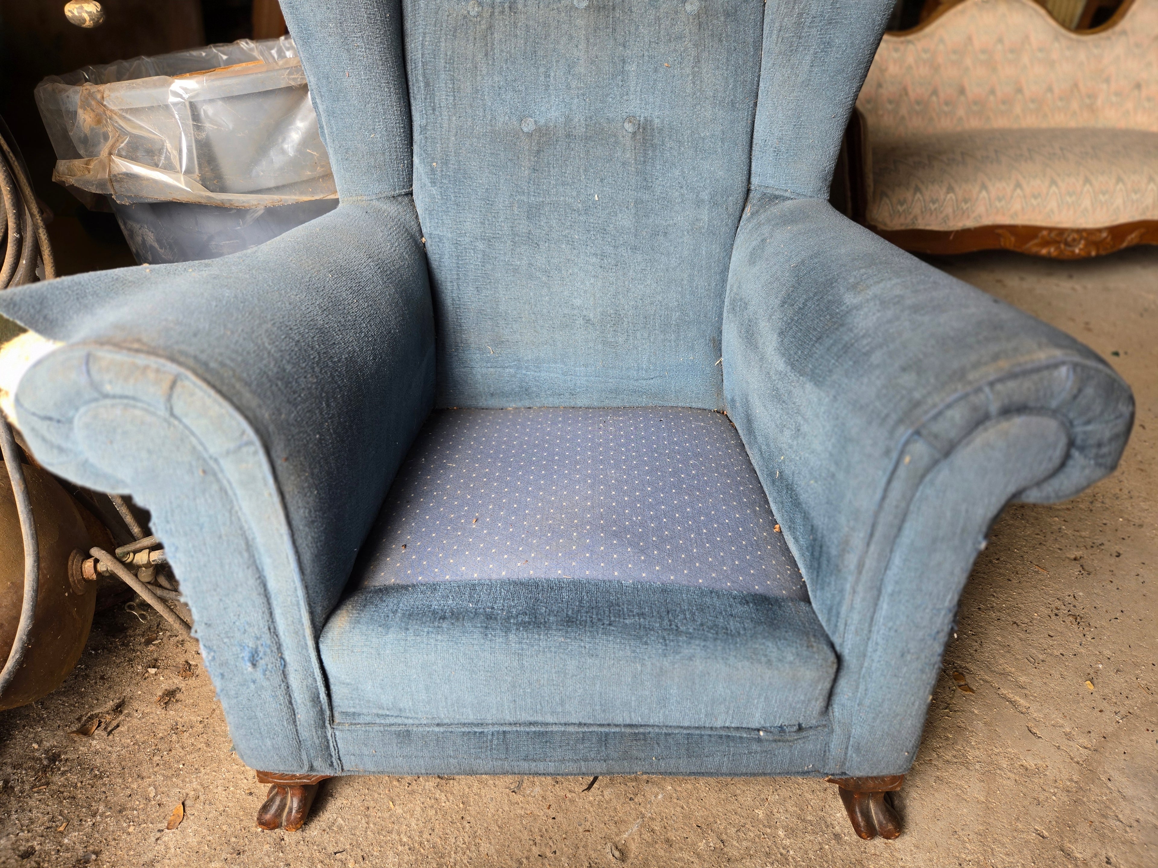 Big Brown Wingback Chair