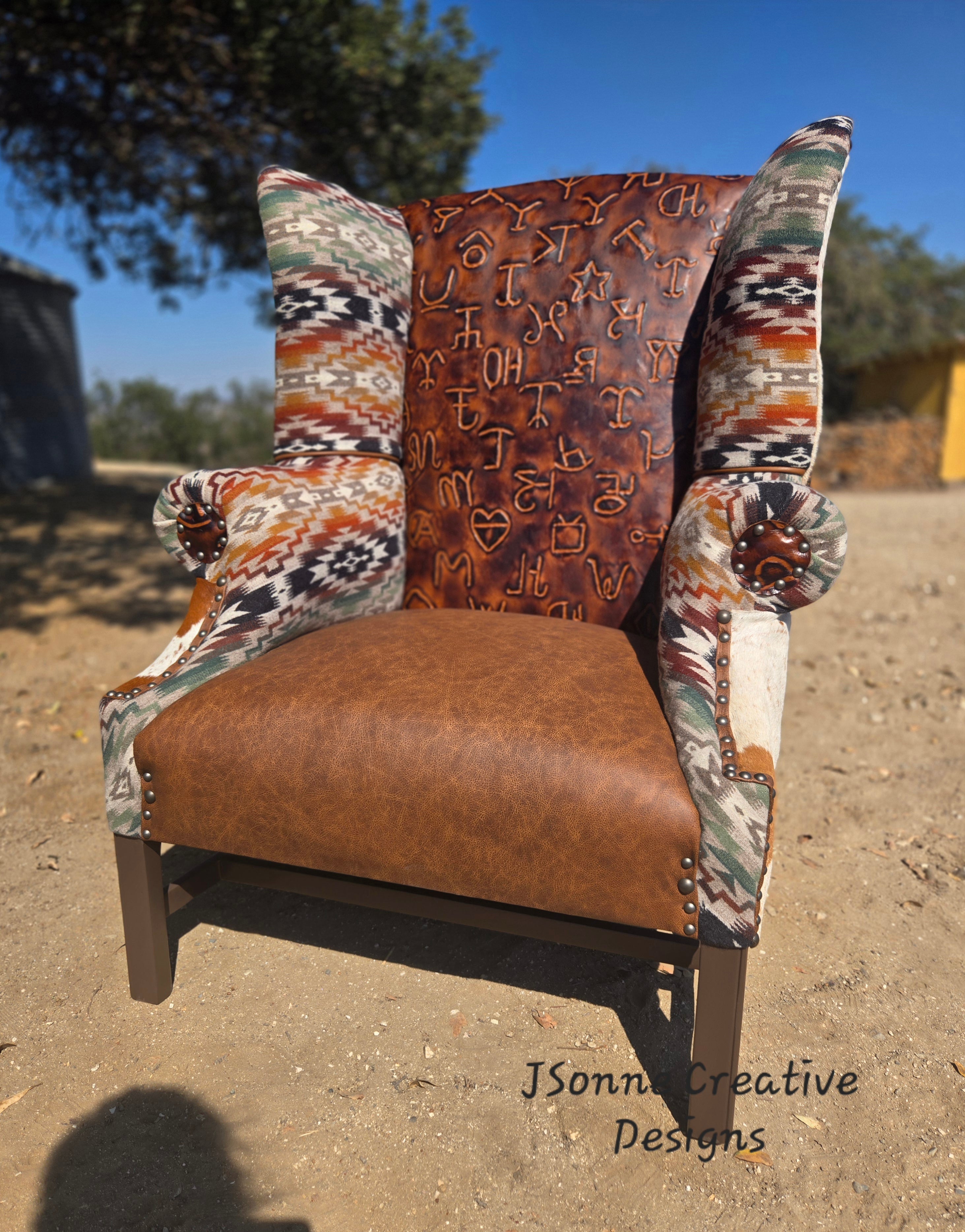 Cowboy Wild Wingback Chair