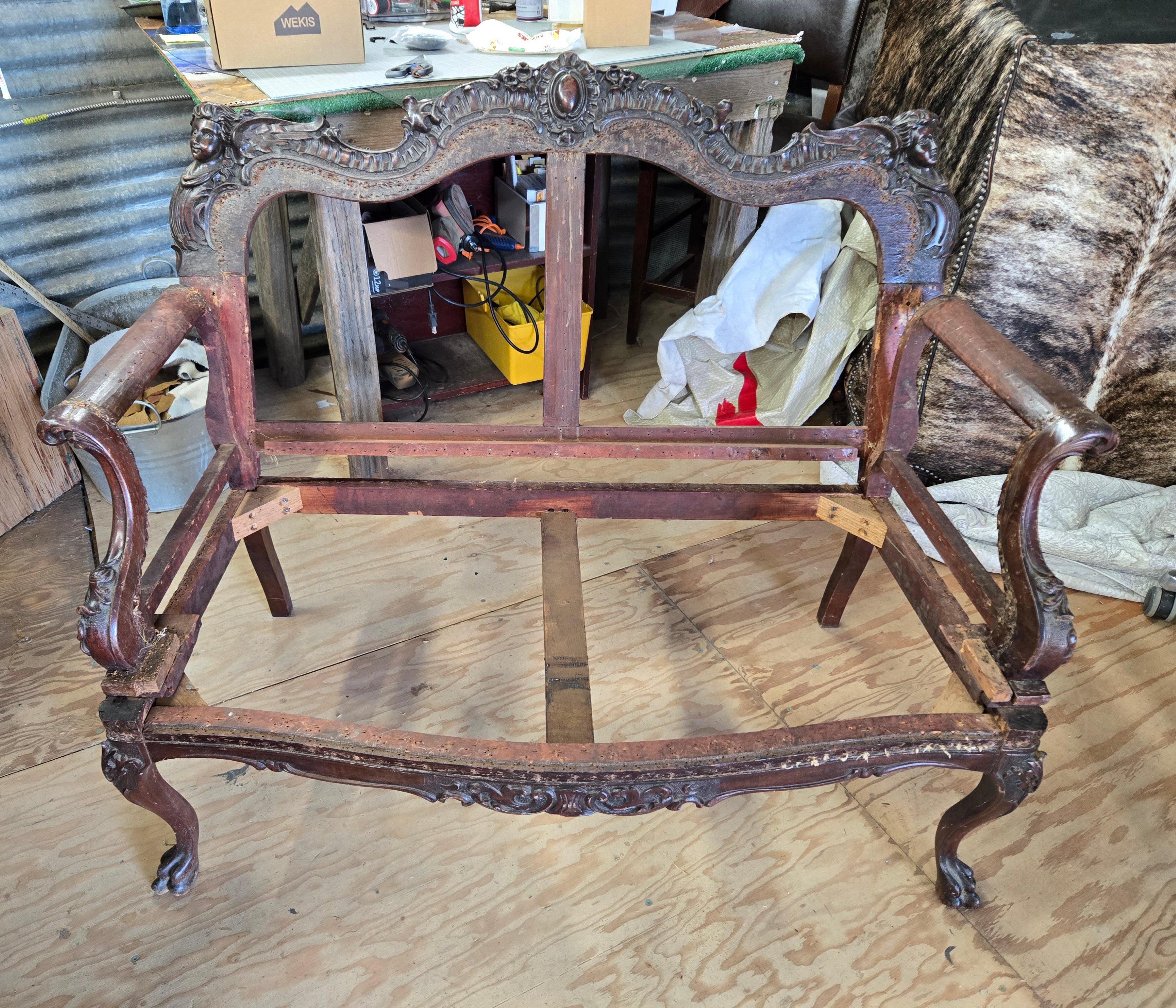 Antique Rococo Settee