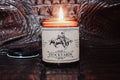 “Stockyards” Western Soy Candles | Amber Rustic Candles: 8 oz