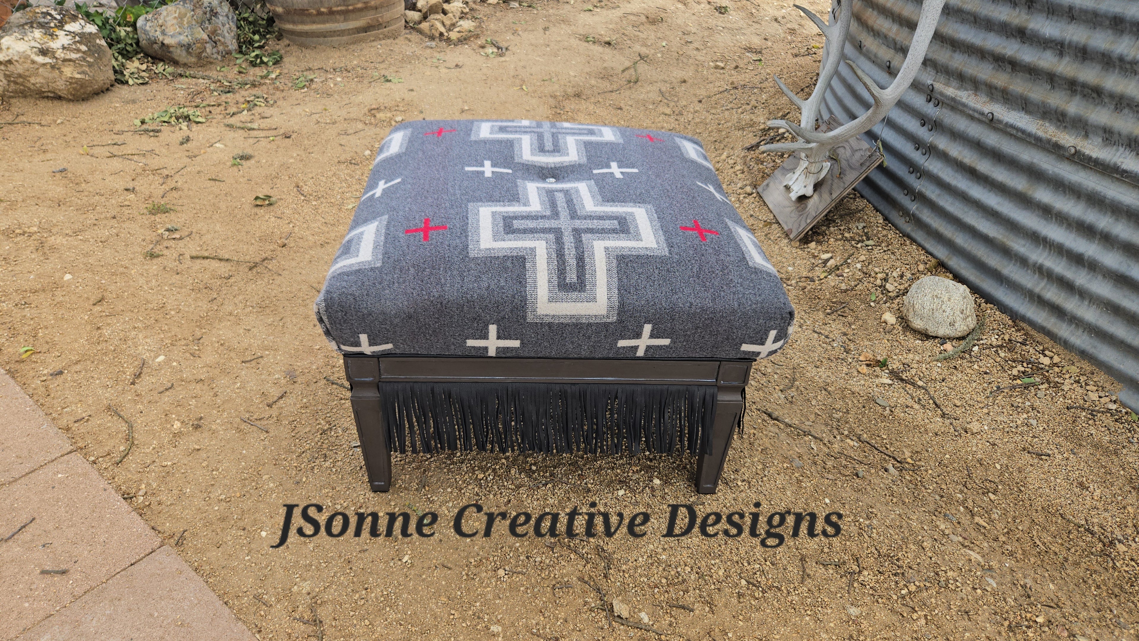 Large Pendleton Ottoman