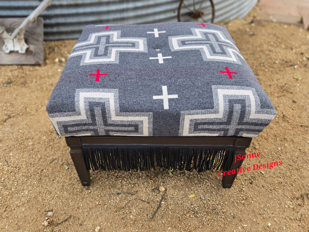 Large Pendleton Ottoman