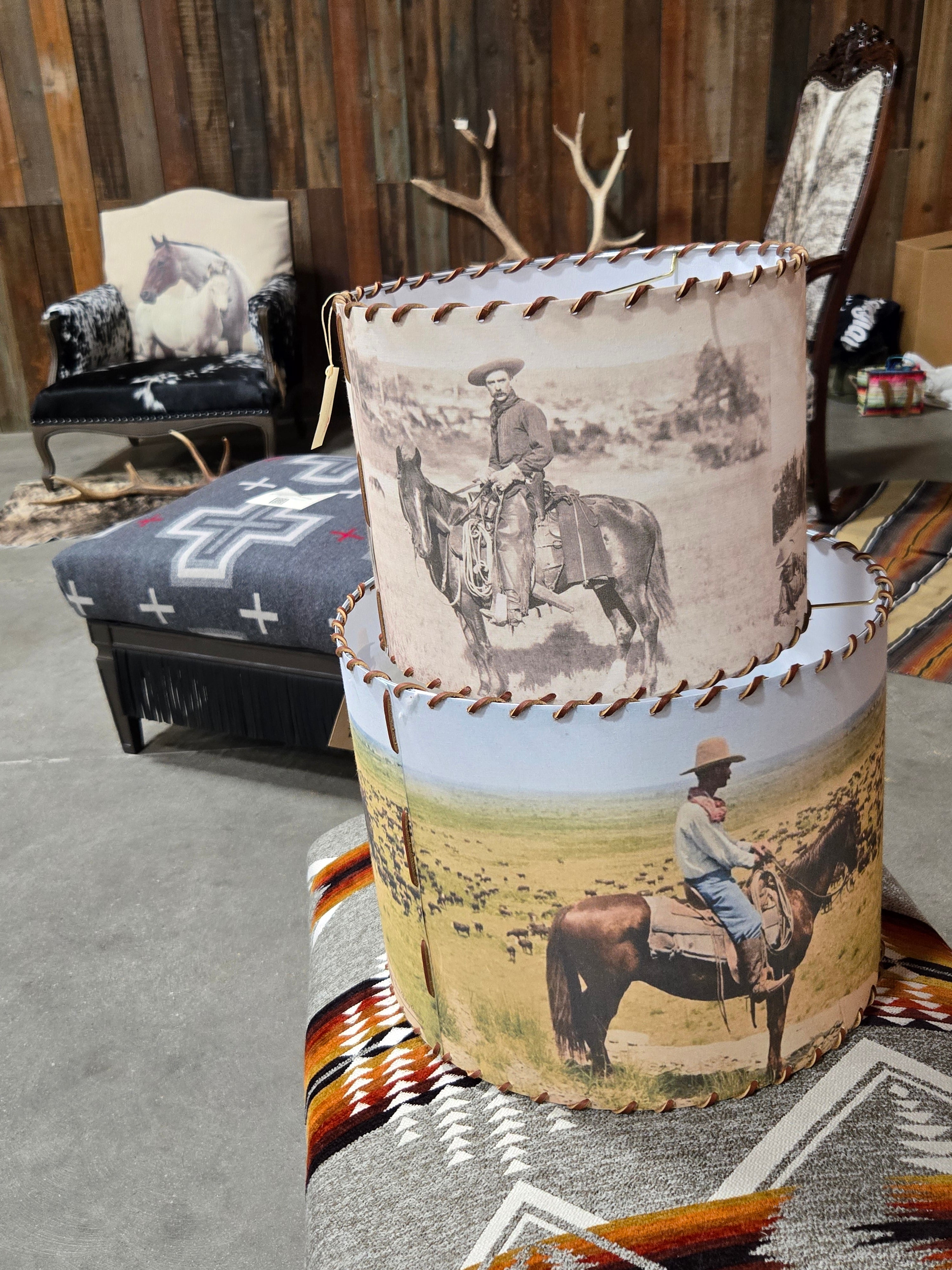Lampshade West Texas Cowboys: 11 inch