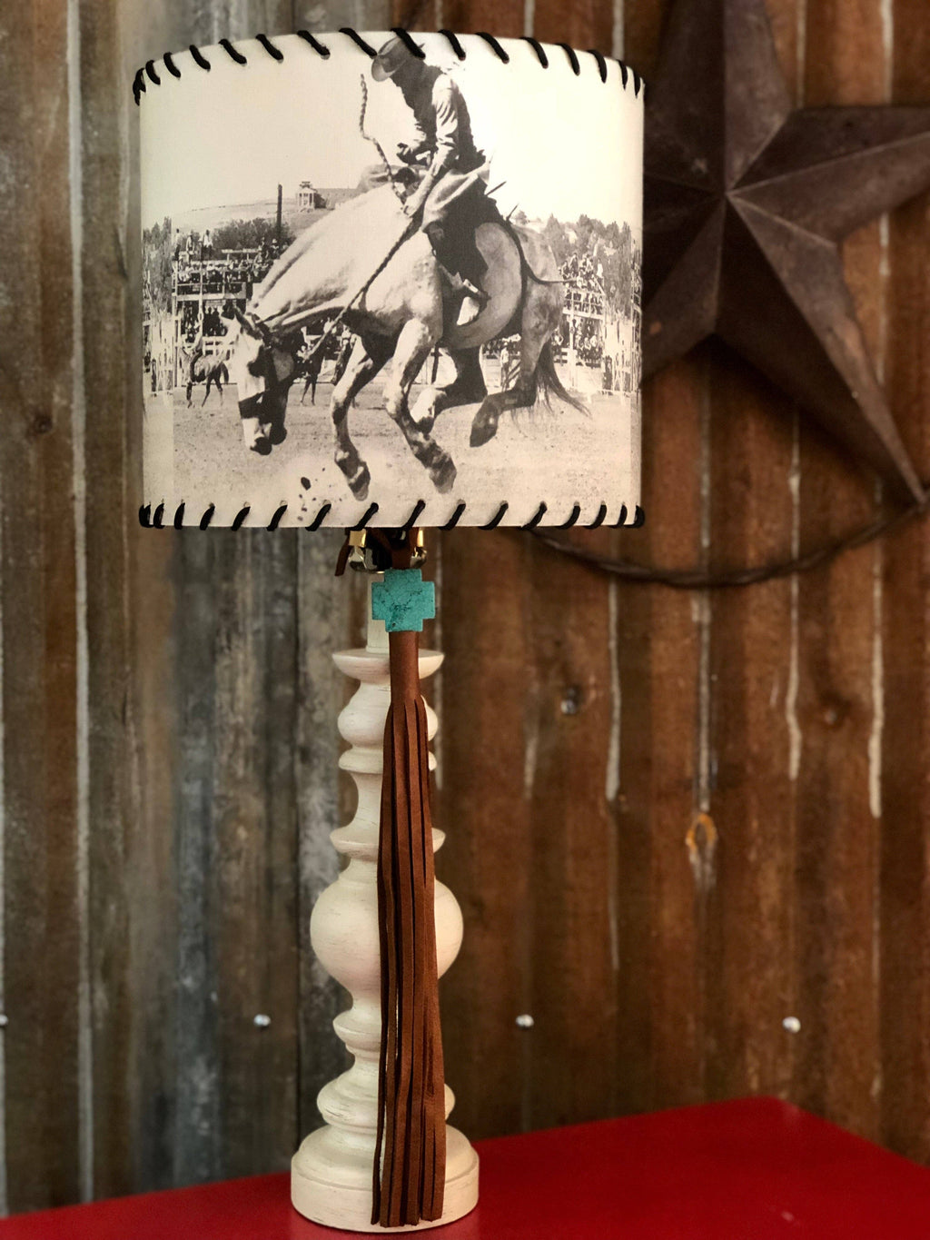 Lampshade Vintage Bronc: Small 8 Inch